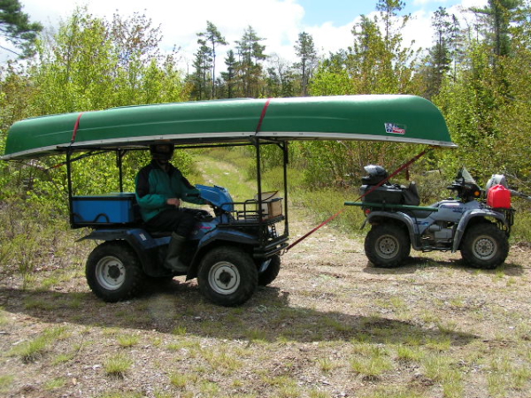 Canoe + Quad = backcountry!